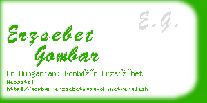 erzsebet gombar business card